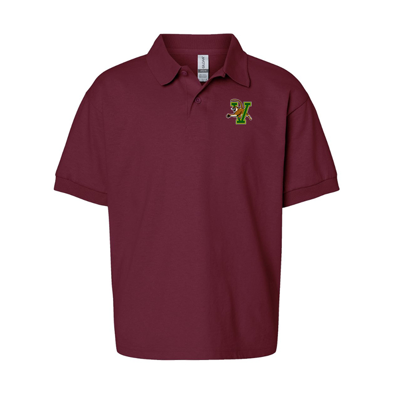 Youth Vermont Catamounts Gildan Dry Blend Jersey Polo